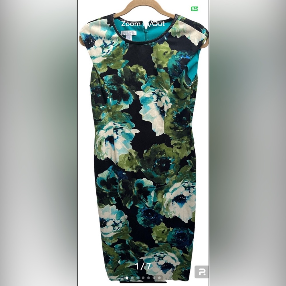 London times size 8 floral midi dress
